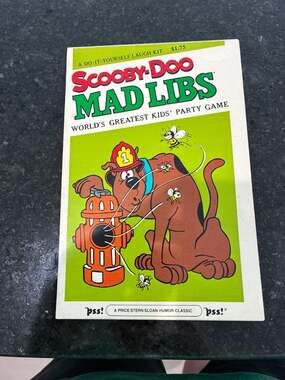 Vtg1980 Scooby-Doo Mad Libs World's Greatest Kids' Party Game Book Unused A425